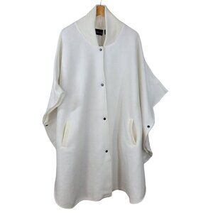 Vintage Fleece Cape Coat One Size Small Medium Large XL 1X 2X Long White Warm